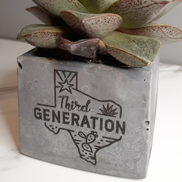 Third generation Texan planter. Born on Texas Soil image. Planter. Texas Gifts.